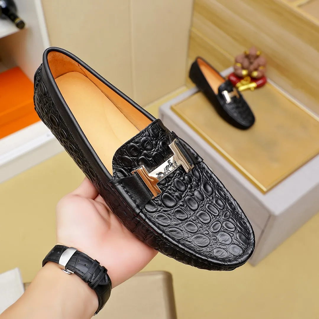 Men's shoes 💰360 🕷🕷【HERMES】The same style as Hermès counters🇨🇳Classic slip-on shoes 1:1 mold opening💯Original quality🍓Using imported first-layer cowhide🍅Pigskin lining🌶🌶Super high-end men's leather shoes🇨🇳Solid and stable Very special🍇color, optional! Code number 38-45……